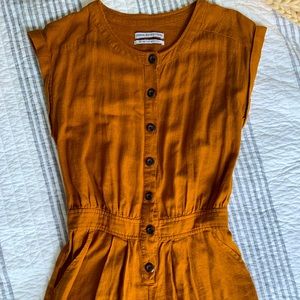 Urban Outfitters Goldenrod Short Sleeve Romper S